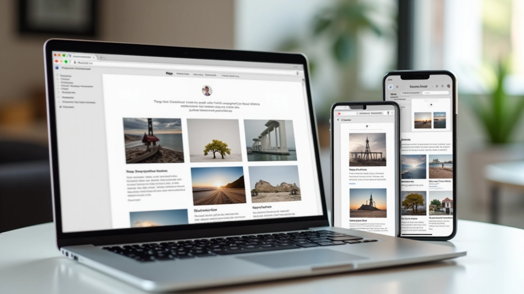 Esempio visuale di una galleria di foto che usa auto-fit, con immagini ben disposte su desktop e mobile